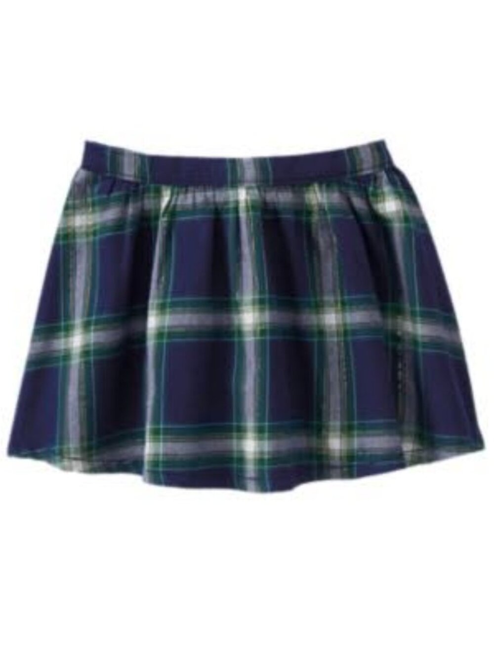 NWT Gymboree All Spruced Up Plaid Skirt with Green & Gold & White Stripes size 5